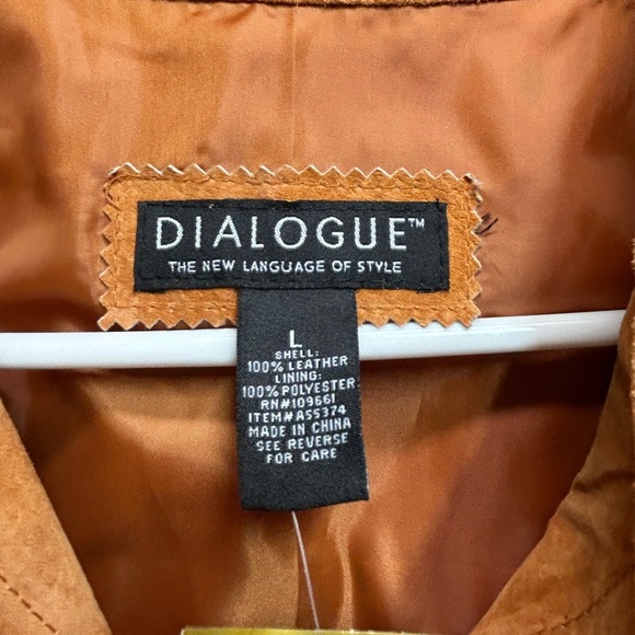Genuine Leather QVC Dialogue Size Large Burnt Orange /Tan/Brown Color - Picture 5 of 8